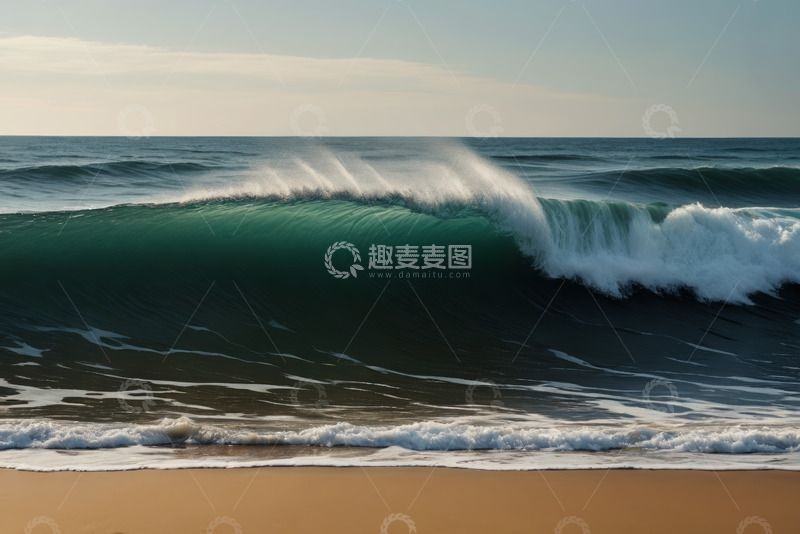 高清大图下载【趣麦麦图】海边涌浪自然景观