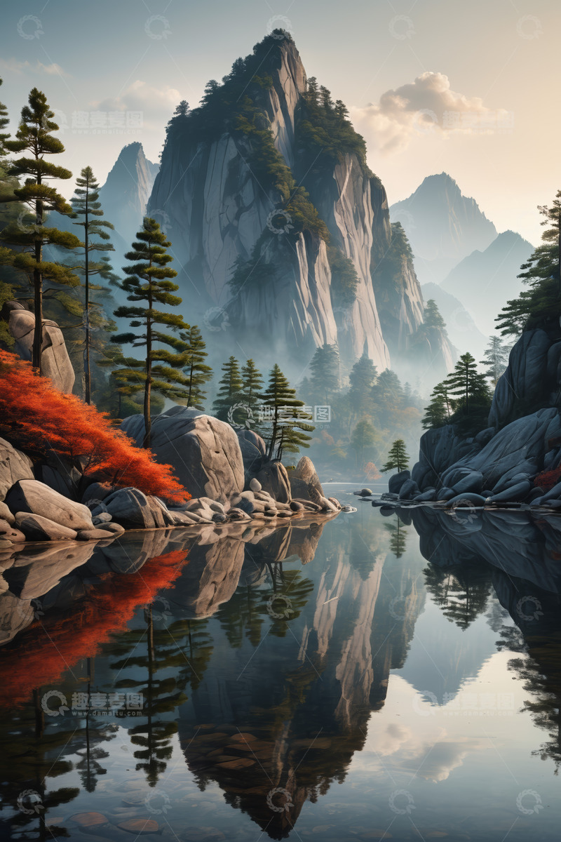 高清大图下载【趣麦麦图】山水倒影风光