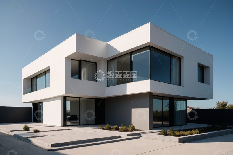 高清大图下载【趣麦麦图】现代风格两层住宅外观