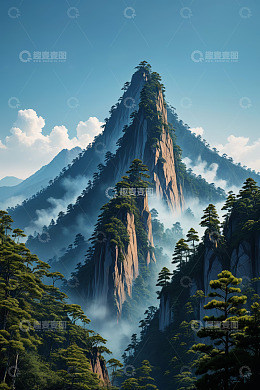 中国山峰自然风光