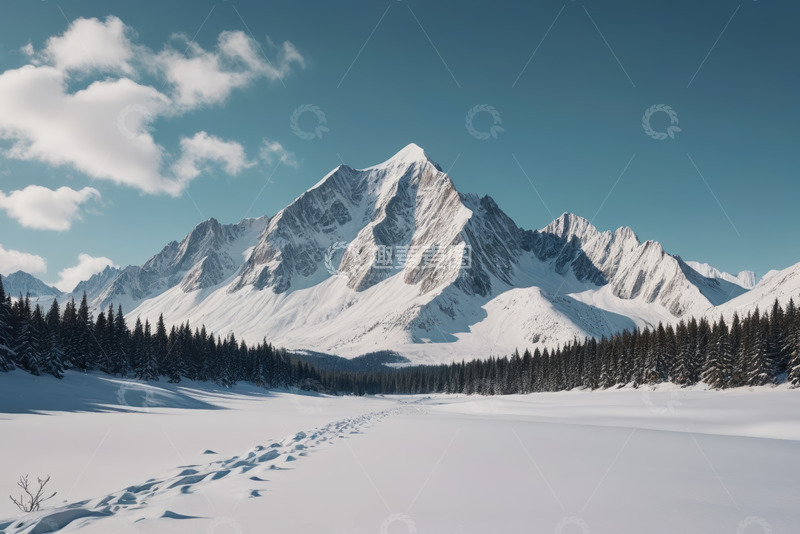 高清大图下载【趣麦麦图】雪山雪景自然风光