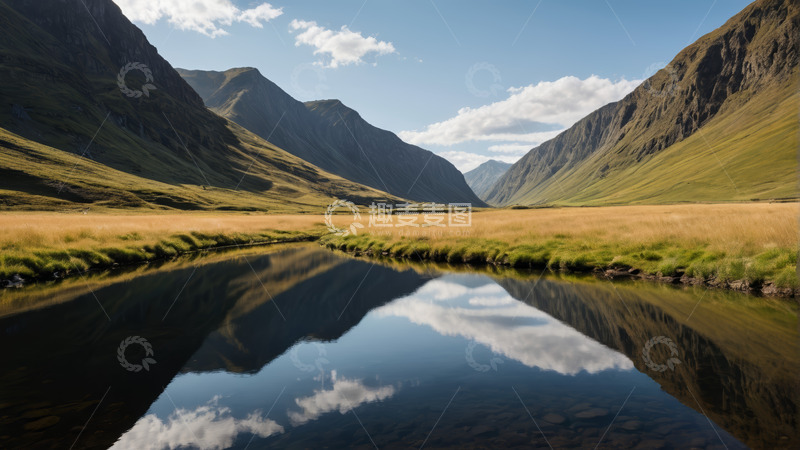 高清大图下载【趣麦麦图】山间水域自然风光