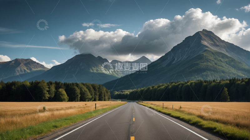 高清大图下载【趣麦麦图】山间公路自然风光