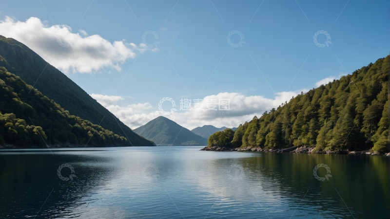 高清大图下载【趣麦麦图】山水相依的自然风景