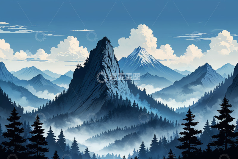 高清大图下载【趣麦麦图】山林云海自然风光