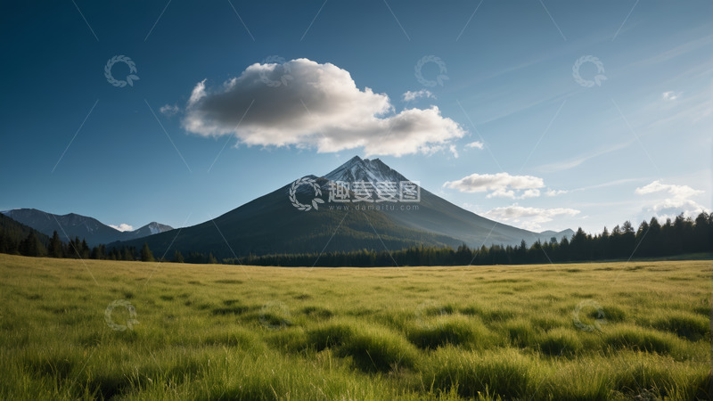高清大图下载【趣麦麦图】草原雪山自然风光