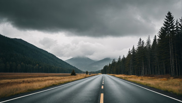 山间公路自然风光