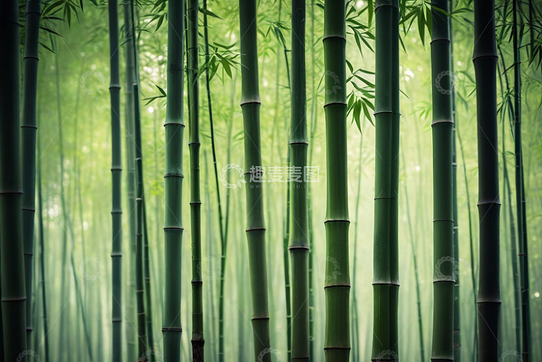 茂密竹林自然景观