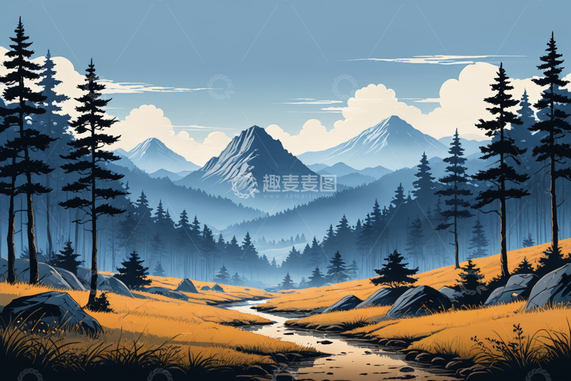 高清大图下载【趣麦麦图】山林间的自然风光