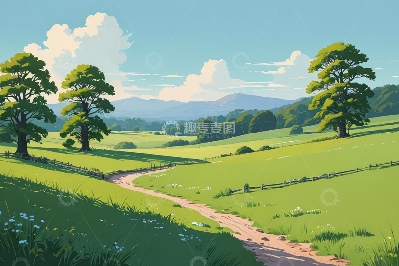 高清大图下载【趣麦麦图】田园草地自然风光