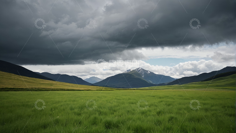 高清大图下载【趣麦麦图】草原山脉自然风光