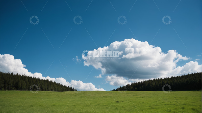 高清大图下载【趣麦麦图】蓝天绿地森林自然风光