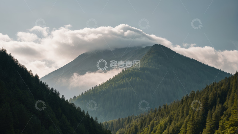 高清大图下载【趣麦麦图】山林云海自然景观