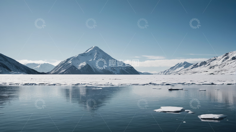 高清大图下载【趣麦麦图】雪山冰湖自然风光景象