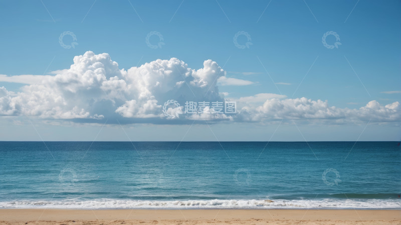 高清大图下载【趣麦麦图】海边蓝天白云风景