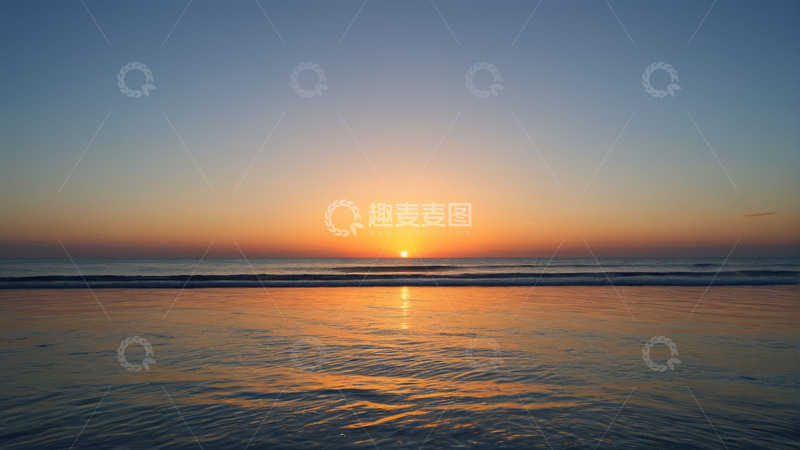 高清大图下载【趣麦麦图】海滩日出海景