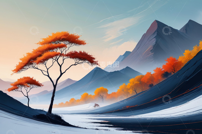 高清大图下载【趣麦麦图】秋日山林自然风光