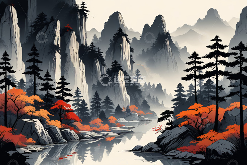 高清大图下载【趣麦麦图】山水森林自然风光