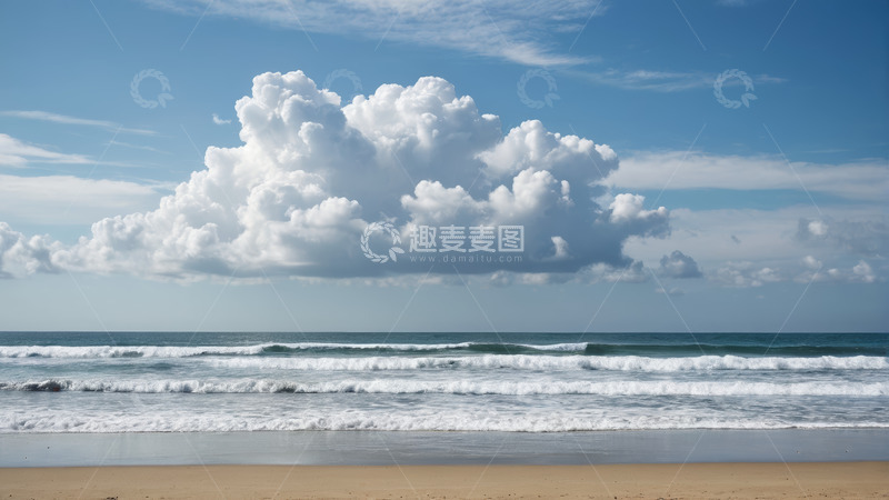 高清大图下载【趣麦麦图】海滩海洋与天空风景