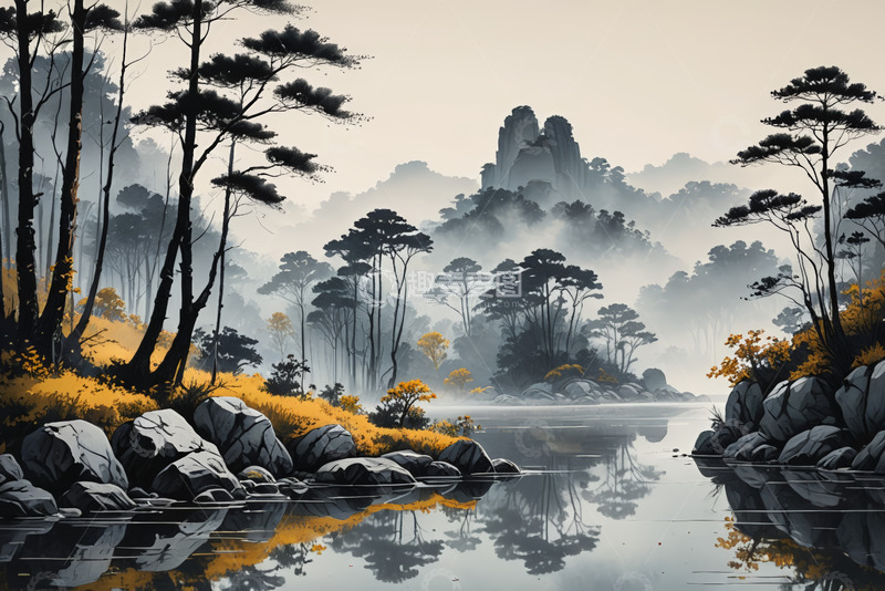 高清大图下载【趣麦麦图】山水林间自然风景