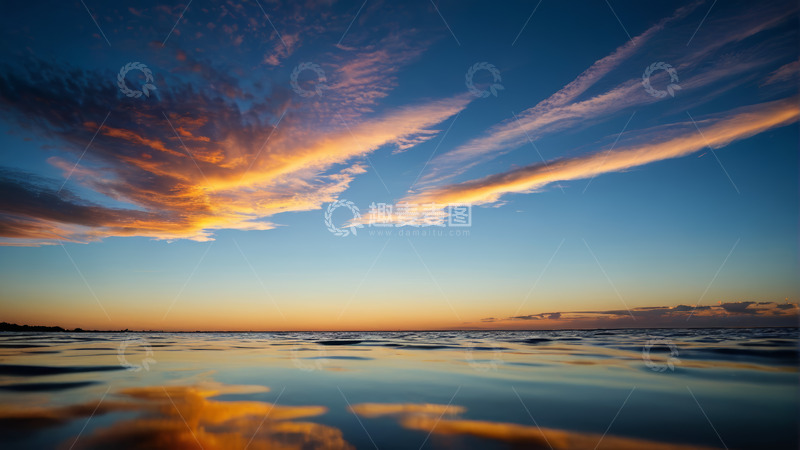 高清大图下载【趣麦麦图】海面天空日出壮丽景观