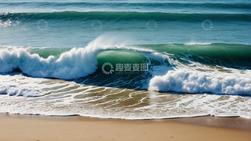 高清大图下载【趣麦麦图】海滩海浪自然风光