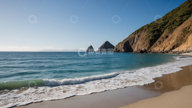 高清大图下载【趣麦麦图】海滩海岸自然风光全景