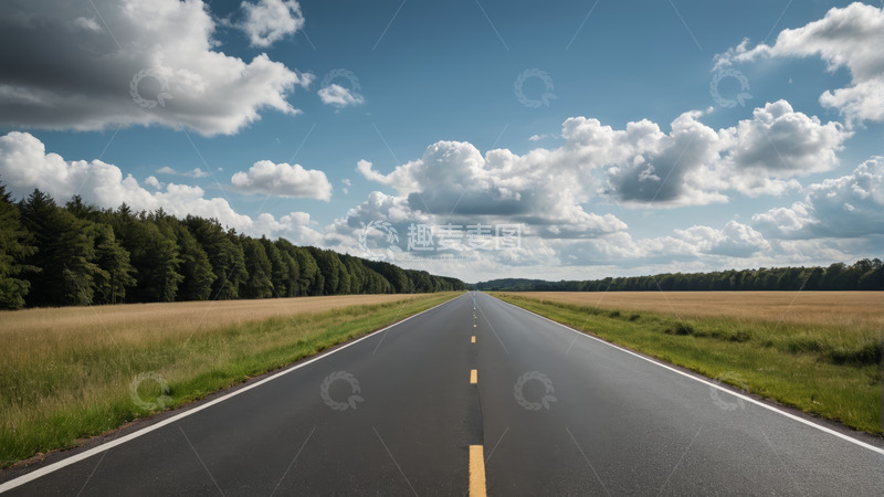 高清大图下载【趣麦麦图】开阔户外公路自然风光景象