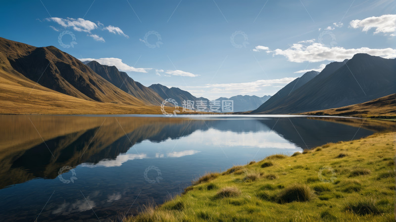 高清大图下载【趣麦麦图】山水相依的户外自然风光