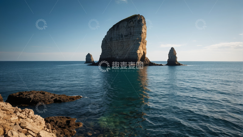 高清大图下载【趣麦麦图】海上岩石景观自然风景