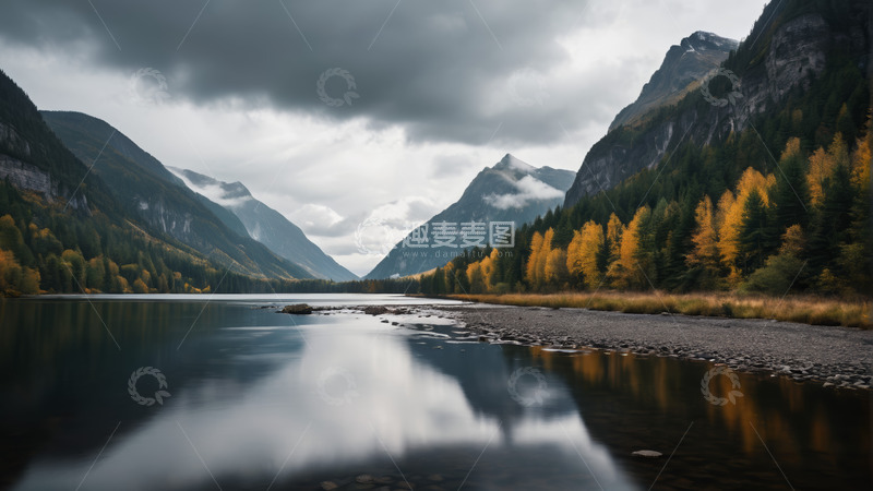 高清大图下载【趣麦麦图】山水相依的自然风光