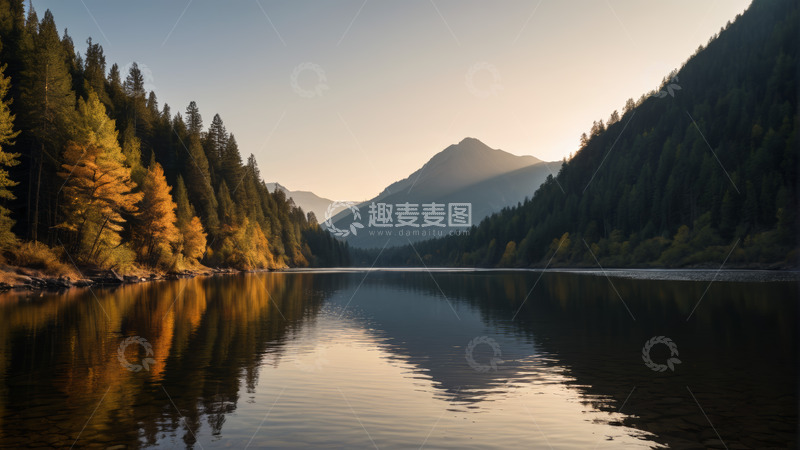 高清大图下载【趣麦麦图】山林湖泊自然风光