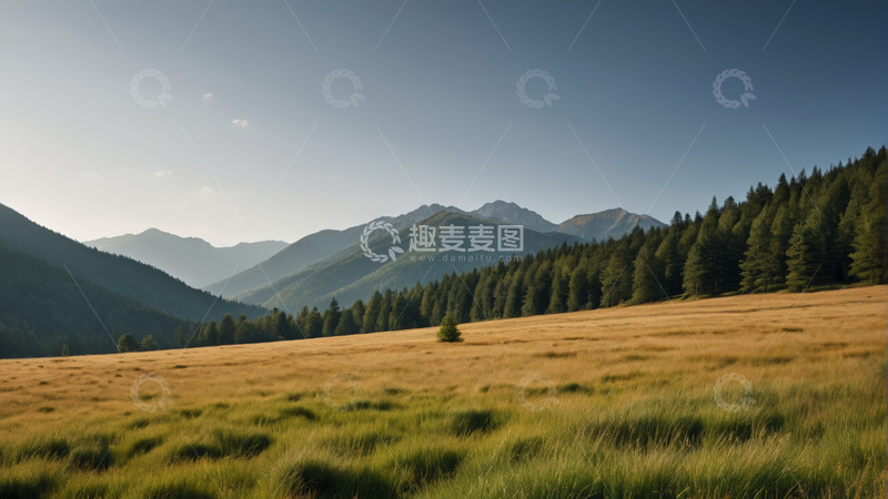 高清大图下载【趣麦麦图】山间草原森林自然风光