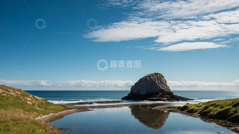 高清大图下载【趣麦麦图】海岸边的岩石与自然风光