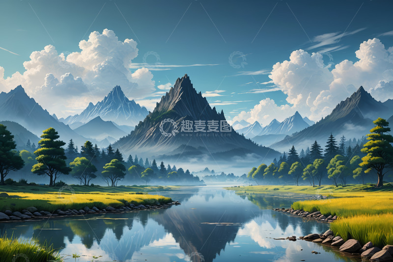 高清大图下载【趣麦麦图】山水森林自然风景