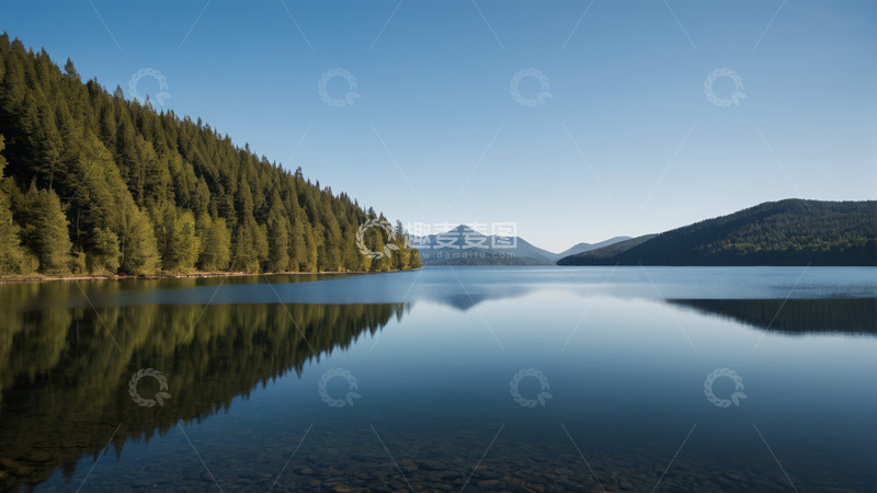 高清大图下载【趣麦麦图】森林湖泊自然风光景色