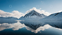 雪山湖泊自然风景