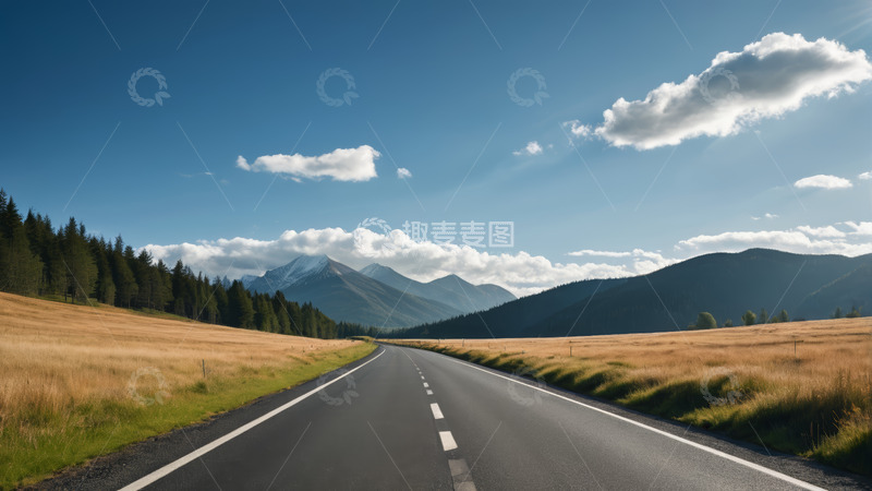 高清大图下载【趣麦麦图】公路自然风光全景