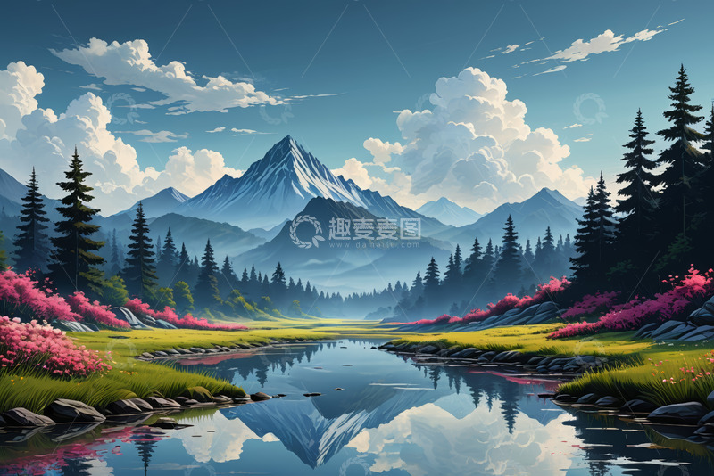 高清大图下载【趣麦麦图】山水森林自然风光