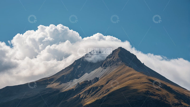 高清大图下载【趣麦麦图】高山与白云自然风光