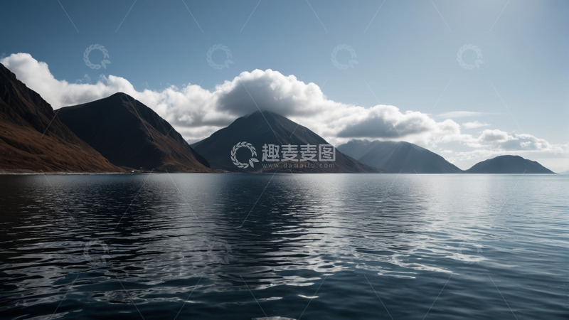 高清大图下载【趣麦麦图】山水相依的自然风光全景