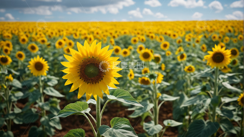 高清大图下载【趣麦麦图】向日葵花田自然风光