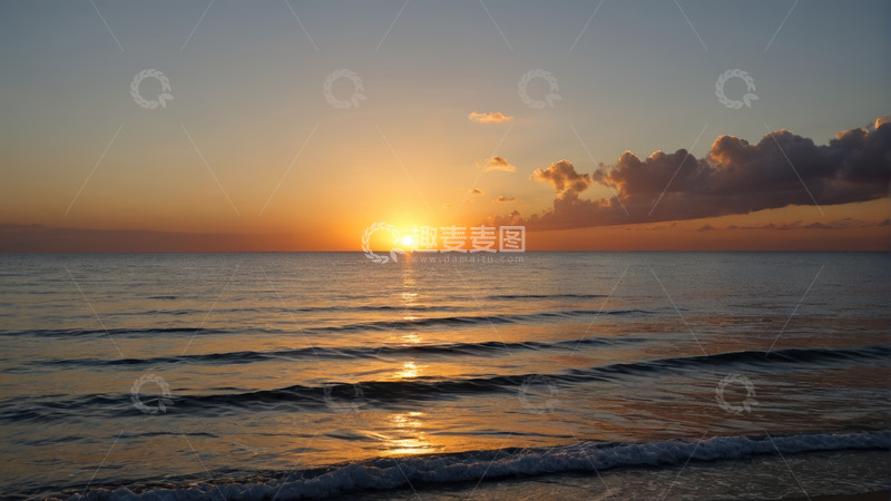 高清大图下载【趣麦麦图】海边日落自然风光