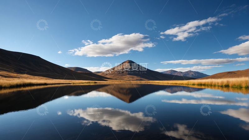 高清大图下载【趣麦麦图】山水相依的自然风光全景