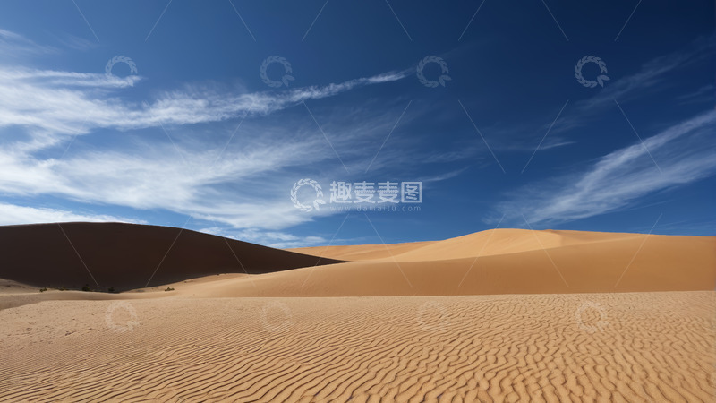 高清大图下载【趣麦麦图】沙漠蓝天自然风光
