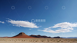 沙漠自然风光蓝天白云景观