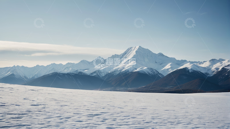 高清大图下载【趣麦麦图】雪山与雪地自然风光