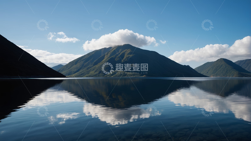 高清大图下载【趣麦麦图】山水湖泊自然风光全景