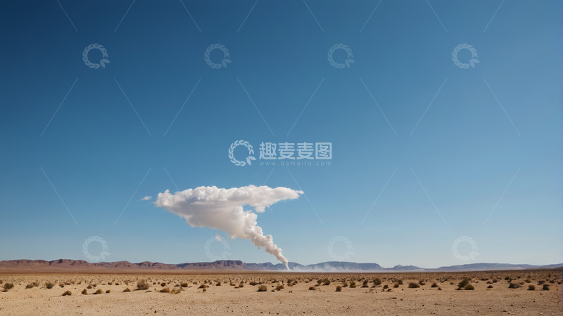 高清大图下载【趣麦麦图】沙漠上空的云朵景观