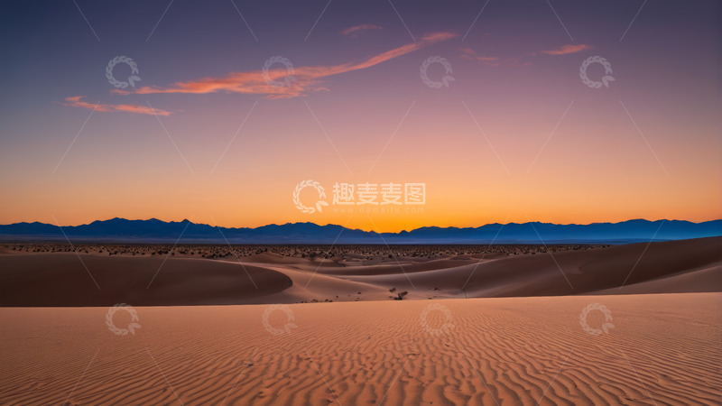 高清大图下载【趣麦麦图】沙漠黄昏自然风光景象